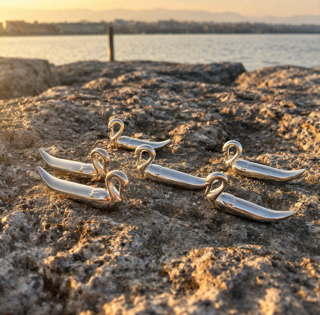 Swan cutlery holders