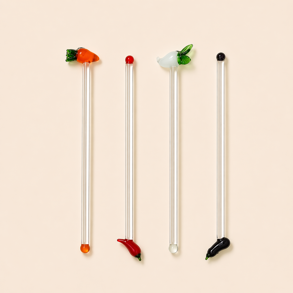 Glass Cocktail Stirrers (Set of 4)