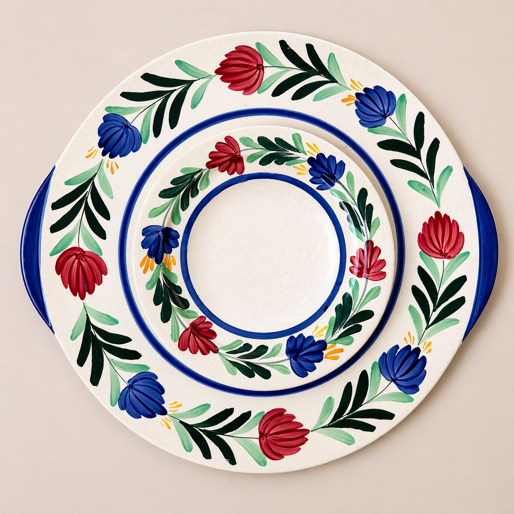 Floral Hand-Painted Antique Set