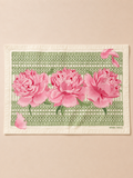 Hermès Les Pivoines Placemats & Napkins (Set of 5) - circa 1990's